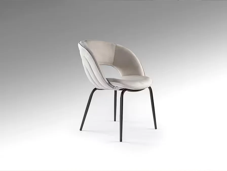 Φωτογραφία προϊόντος: Schuller Καρέκλα Nim 642118 Stone/Black Μεταλλική με Καμπύλο Κόντρα Πλακέ Γκρί Μαύρο Πέτρα