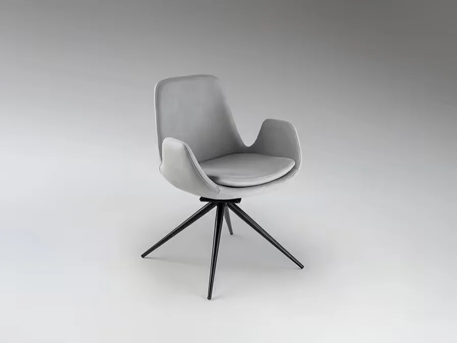 Φωτογραφία προϊόντος: Schuller Zuna 408912 Swivel Light Grey Chair εργονομική περιστρεφόμενη καρέκλα Γκρί Μαύρο
