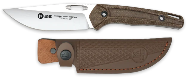 Φωτογραφία προϊόντος: ΜΑΧΑΙΡΙ K25 caramel micarta knife. Blade 11 cm, 32820