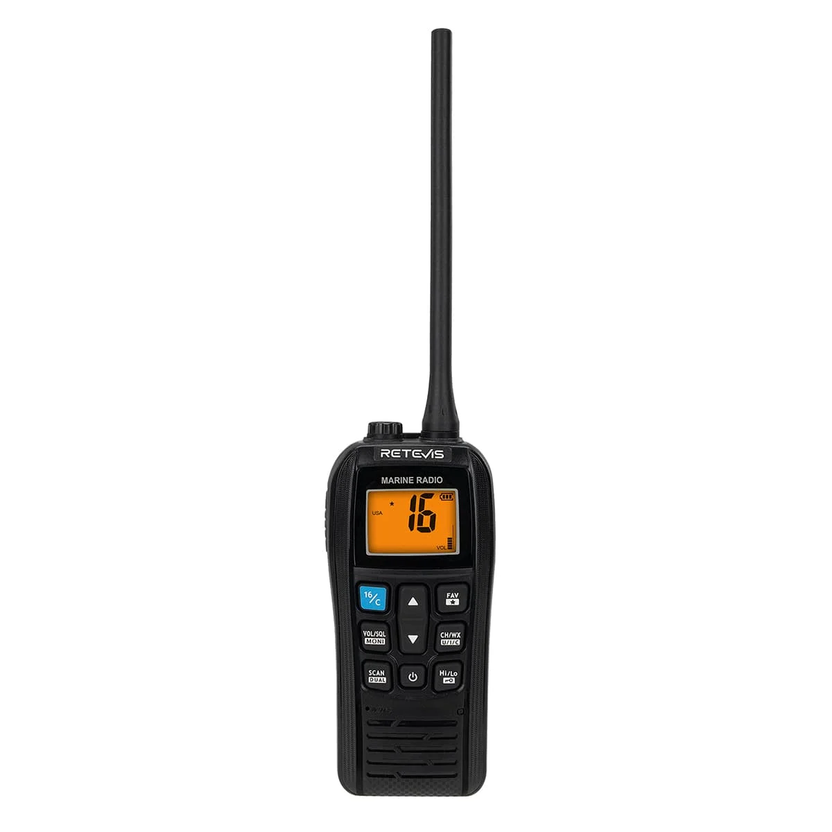 Φωτογραφία προϊόντος: ΠΟΜΠΟΔΕΚΤΗΣ RETEVIS RM22 6W Handheld Floating VHF Marine Radio With NOAA Weather