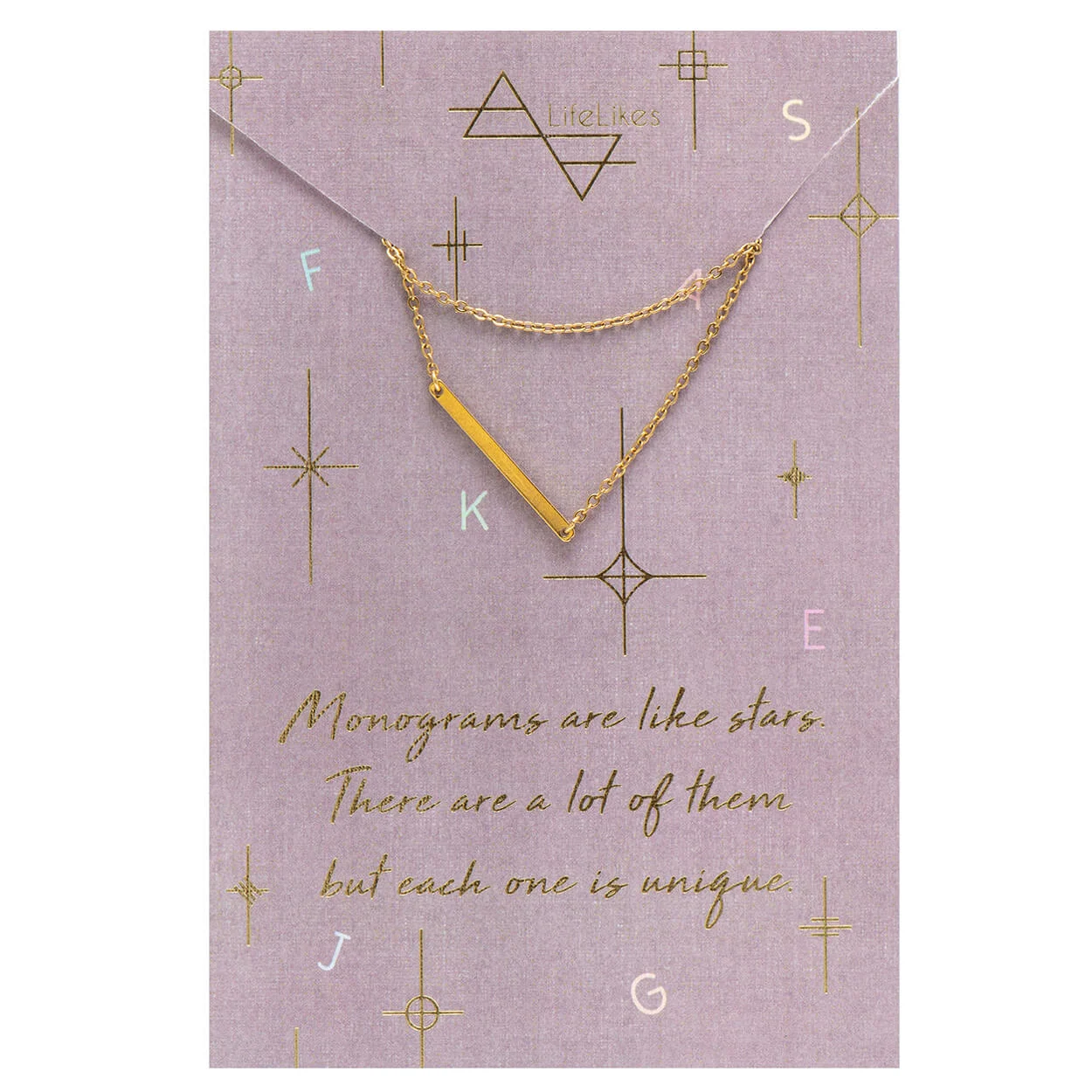 Φωτογραφία προϊόντος: Lifelikes Κολιέ MONOGRAM I χρυσό