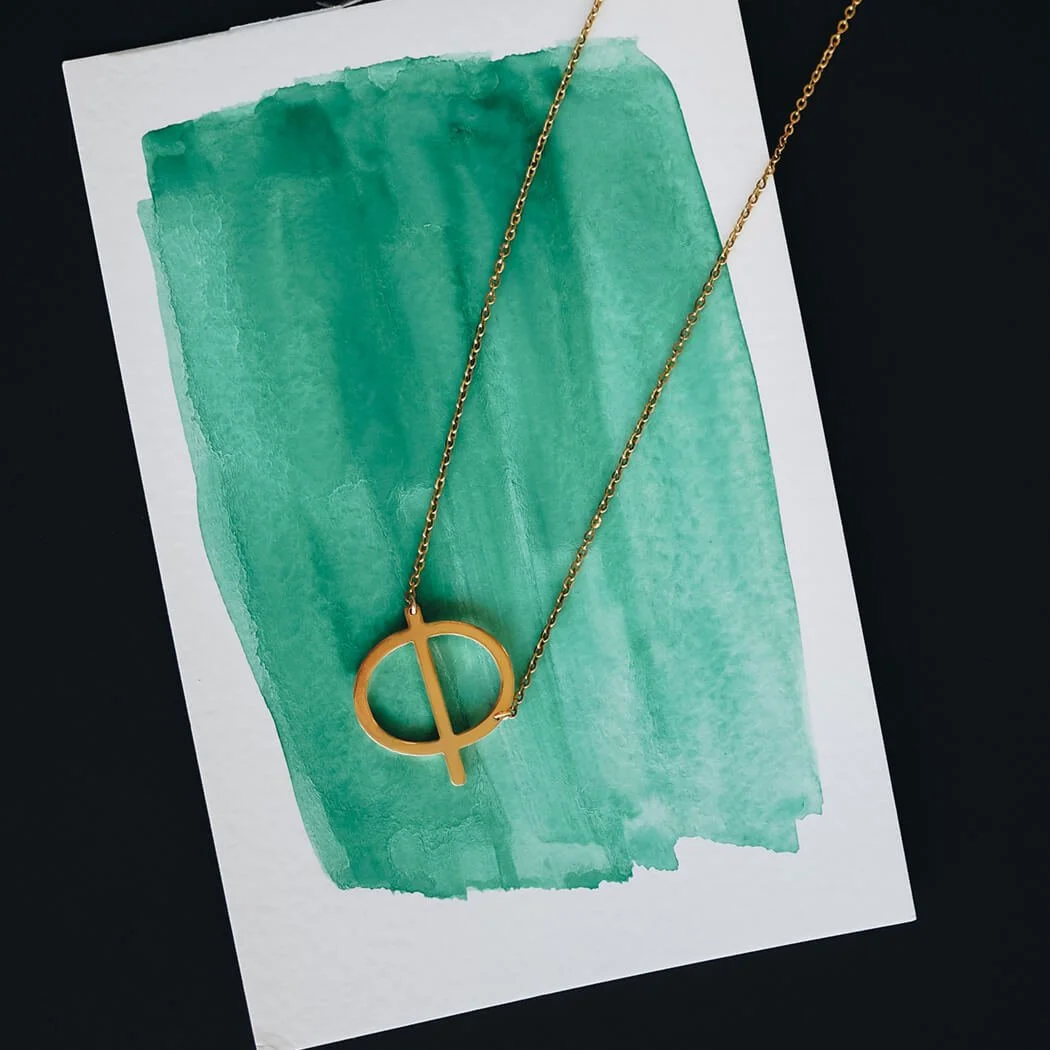 Φωτογραφία προϊόντος: Lifelikes Κολιέ MONOGRAM Φ χρυσό