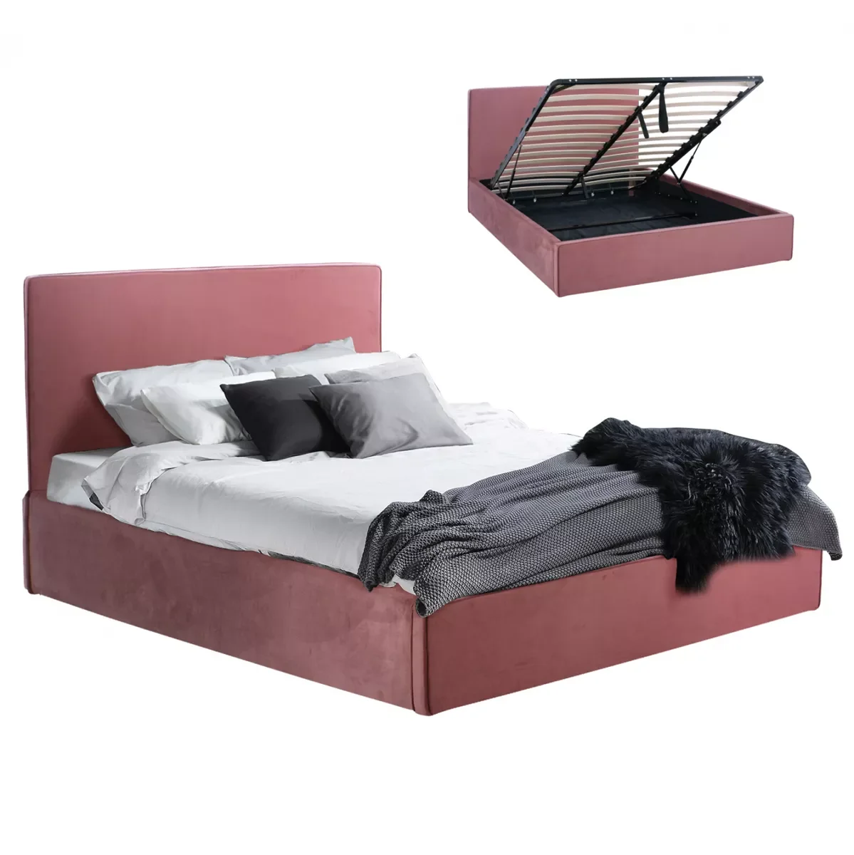 Φωτογραφία προϊόντος: B2BMarkt ΚΡΕΒΑΤΙ ALLIE HM584.12 160Χ200 ΜΕ ΑΠΟΘΗΚΕΥΤΙΚΟ ΧΩΡΟ ΣΑΠΙΟ ΜΗΛΟ