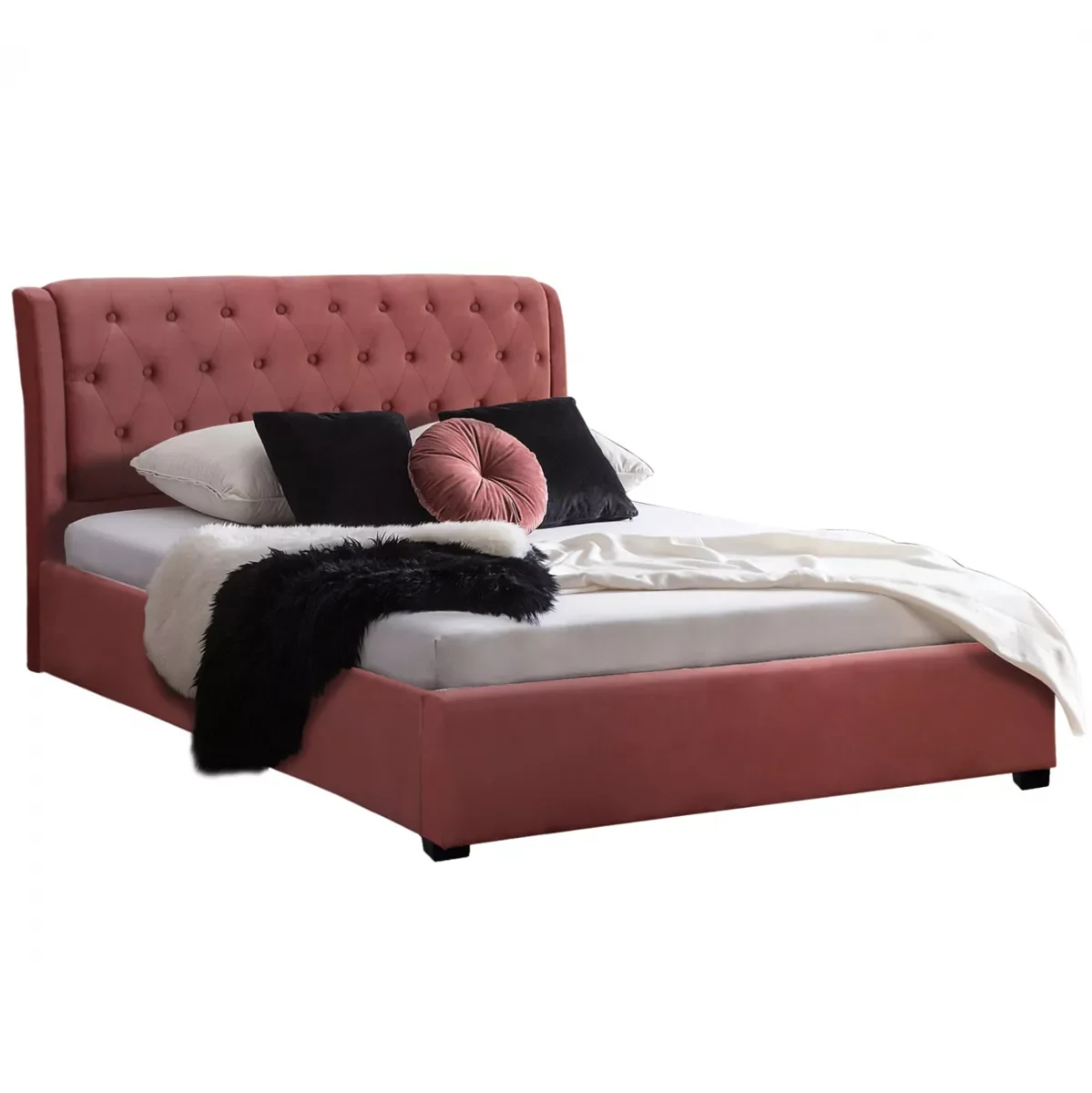 Φωτογραφία προϊόντος: B2BMarkt ΚΡΕΒΑΤΙ ODALYS 150X200 ΒΕΛΟΥΔΟ ΥΦΑΣΜΑ ΣΑΠΙΟ ΜΗΛΟ HM549.12 164x223x100 εκ.
