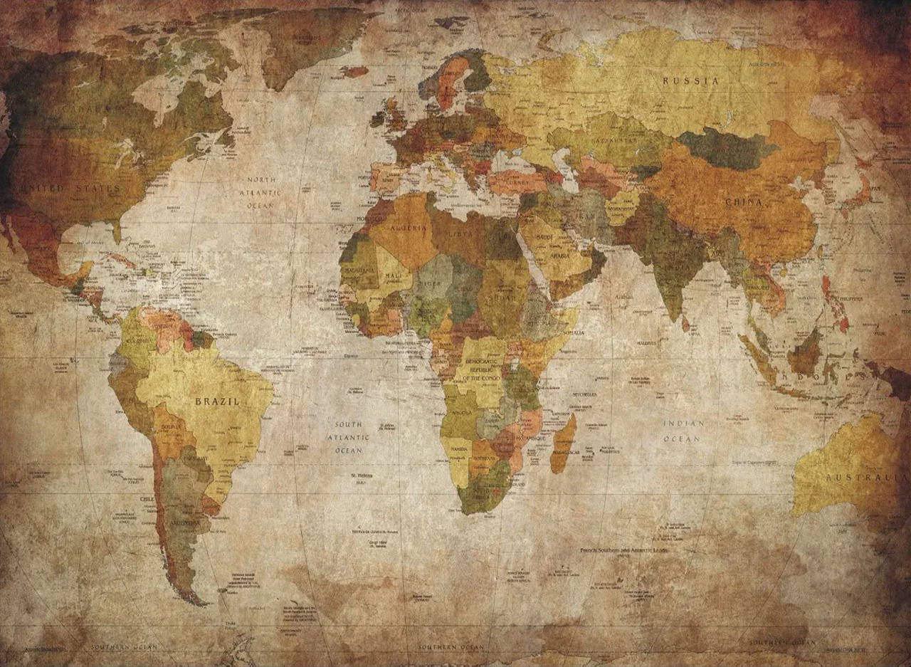 Φωτογραφία προϊόντος: Πίνακας σε καμβά Vintage wold map