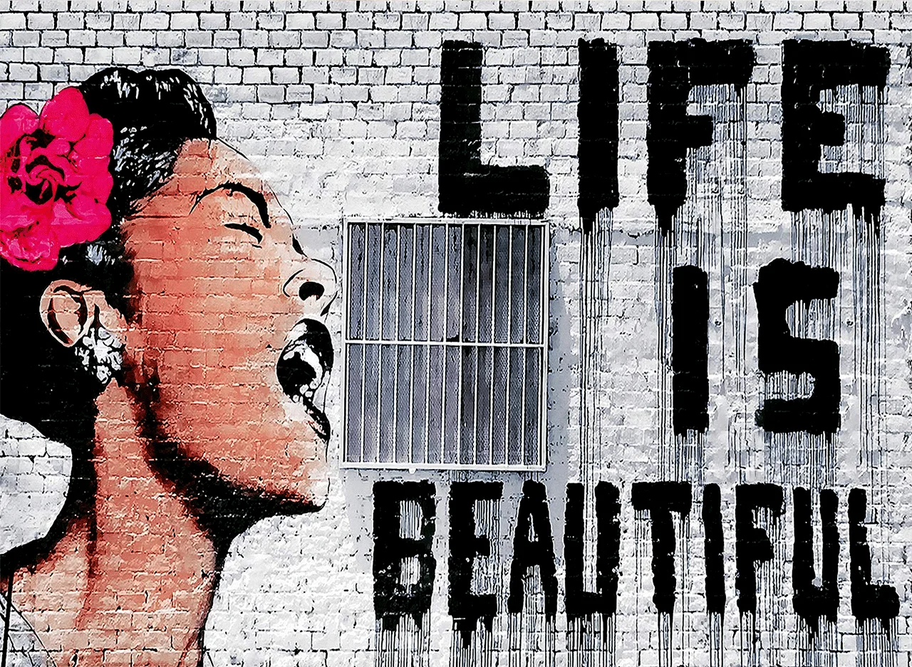 Φωτογραφία προϊόντος: Πίνακας σε καμβά Life is beautiful ,by Banksy