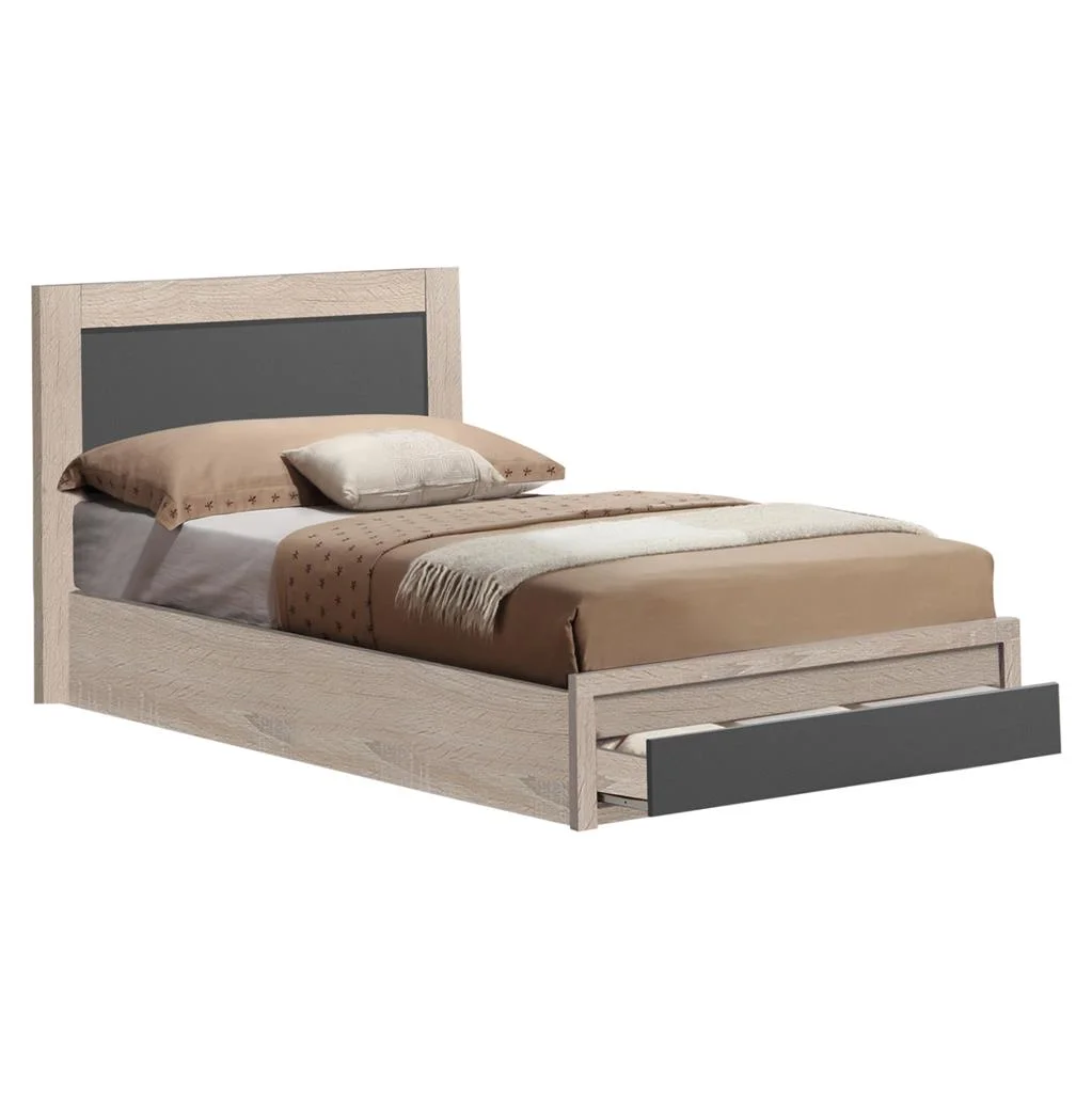 Φωτογραφία προϊόντος: B2BMarkt ΚΡΕΒΑΤΙ MELANY HM323.04 ΜΕ 1 ΣΥΡΤΑΡΙ SONΟMA ΓΚΡΙ ΓΙΑ ΣΤΡΩΜΑ 110Χ190 εκ.