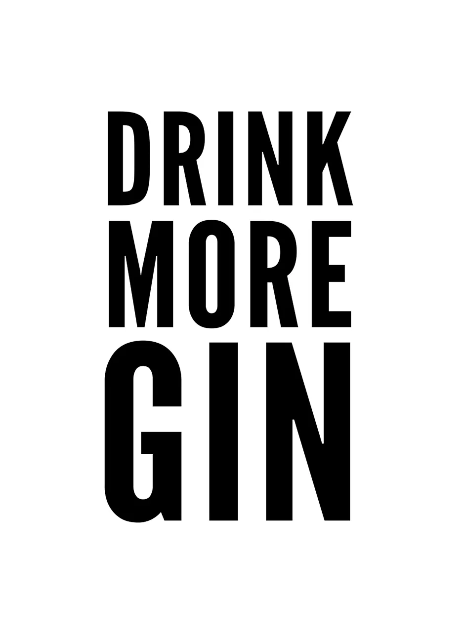 Φωτογραφία προϊόντος: Πίνακας σε καμβά Drink more Gin Quote
