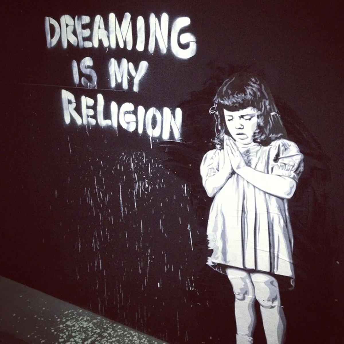 Φωτογραφία προϊόντος: Banksy, Dreaming is my religion πίνακας σε καμβά