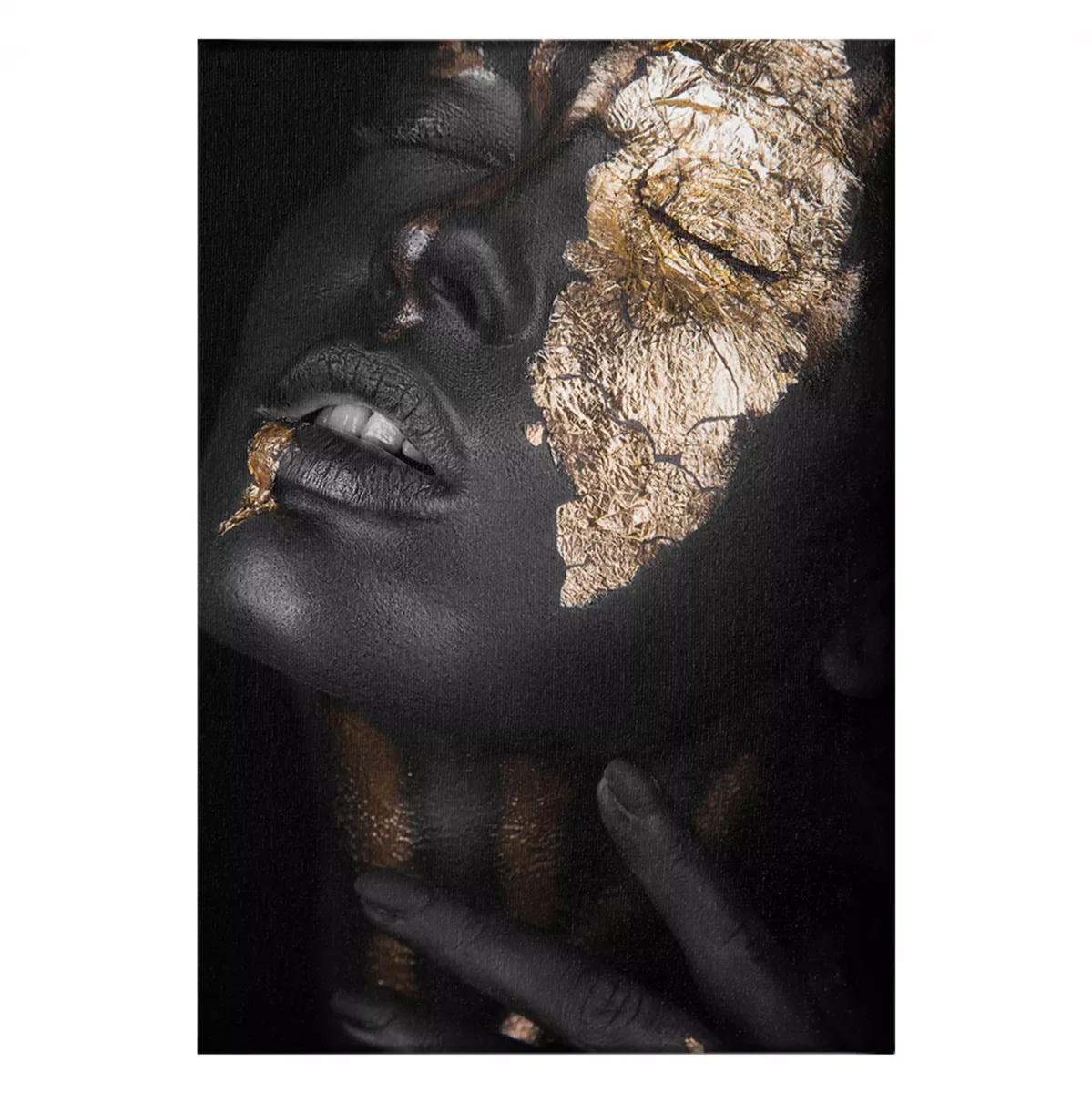 Φωτογραφία προϊόντος: B2BMarkt ΠΙΝΑΚΑΣ ΚΑΜΒΑΣ DARK SKINNED GIRL WITH GOLD MAKEUP HM7196.01 50X3X70 εκ.