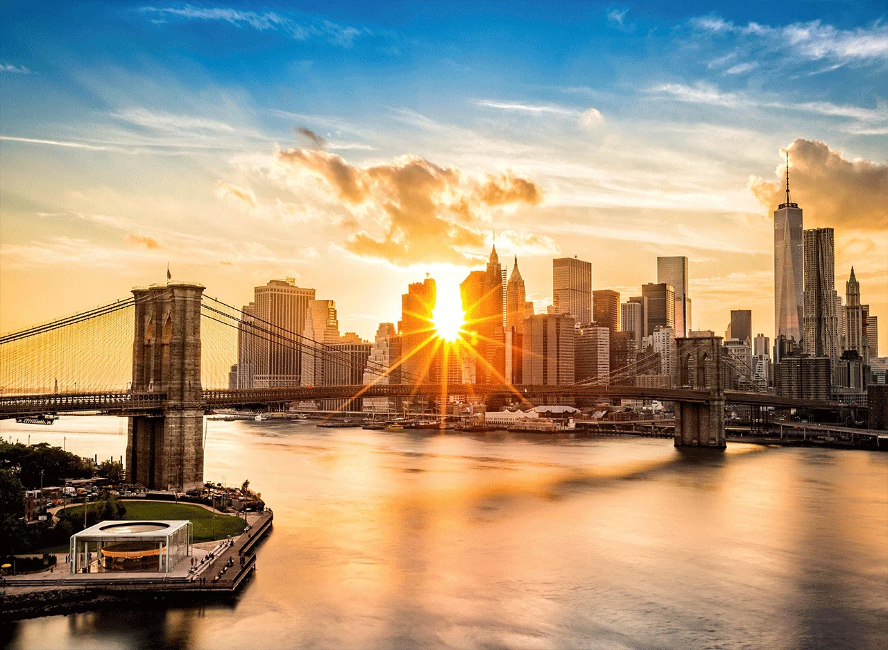 Φωτογραφία προϊόντος: Brooklyn Bridge and skyline πίνακας σε καμβά