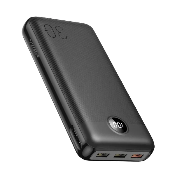 Φωτογραφία προϊόντος: Veger L30 (VP3008PD) Power Bank 30000mAh 20W με 3 Θύρες USB-A και Θύρα USB-C Μαύρο