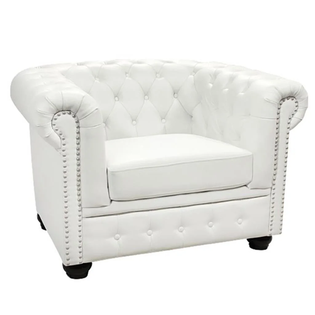 Φωτογραφία προϊόντος: B2BMarkt ΠΟΛΥΘΡΟΝΑ T.CHESTERFIELD HM3011.02 ΤΕΧΝΟΔΕΡΜΑ ΛΕΥΚΟ ΜΑΤ 110x90x73 εκ.