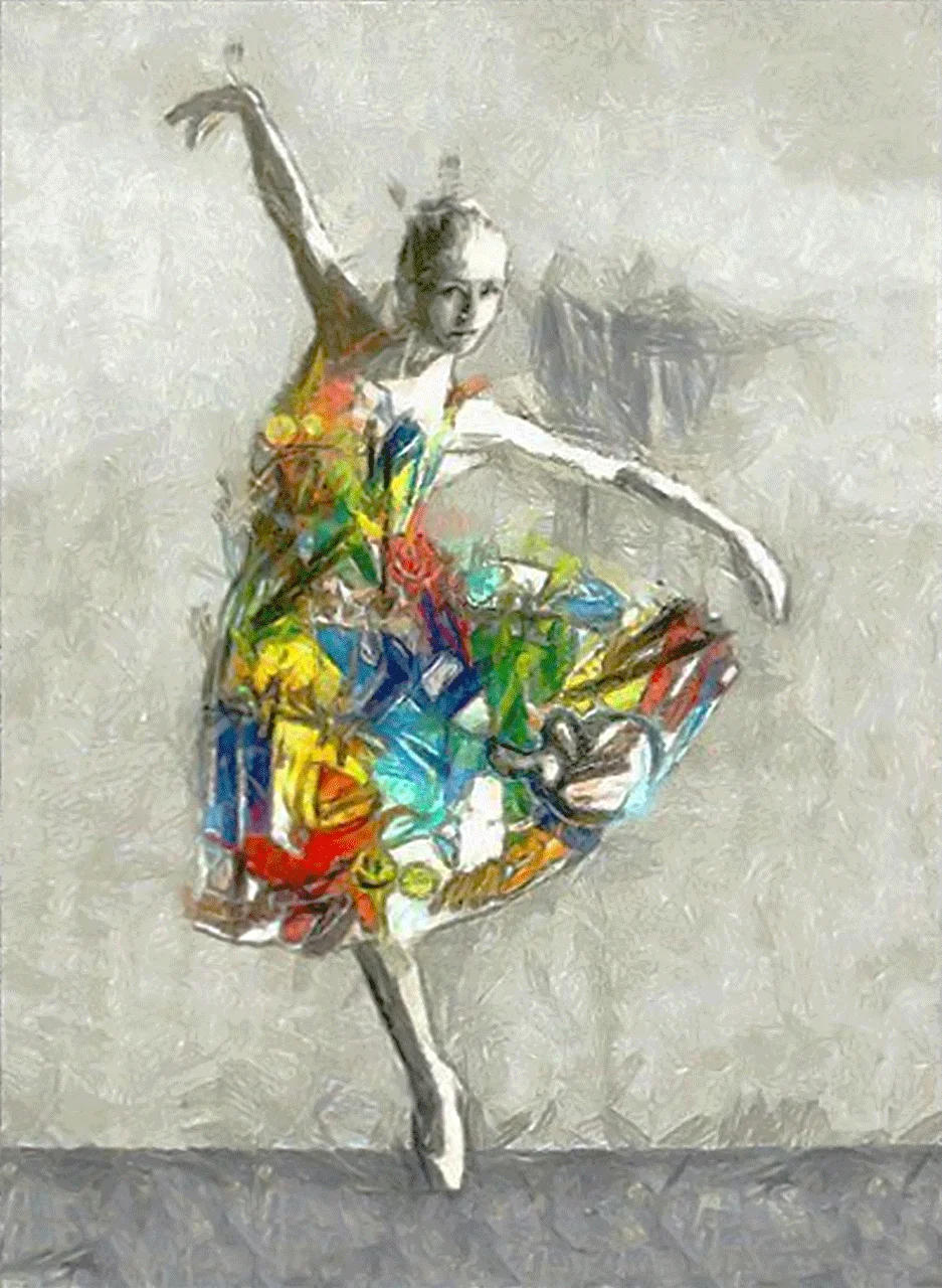 Φωτογραφία προϊόντος: Street art ballerina πίνακας σε καμβά