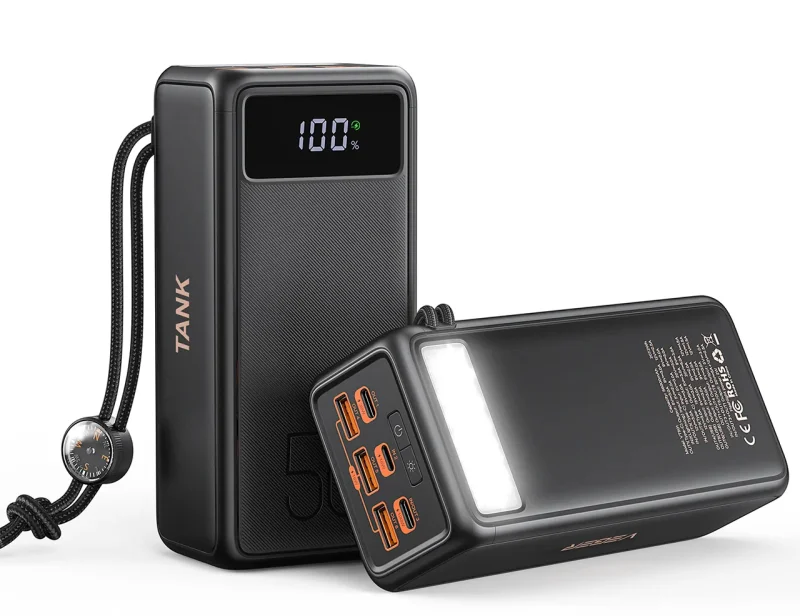 Φωτογραφία προϊόντος: Veger Tank Boost Power Bank 56000mAh 100W με 3 Θύρες USB-A και 2 Θύρες USB-C Power Delivery Μαύρο