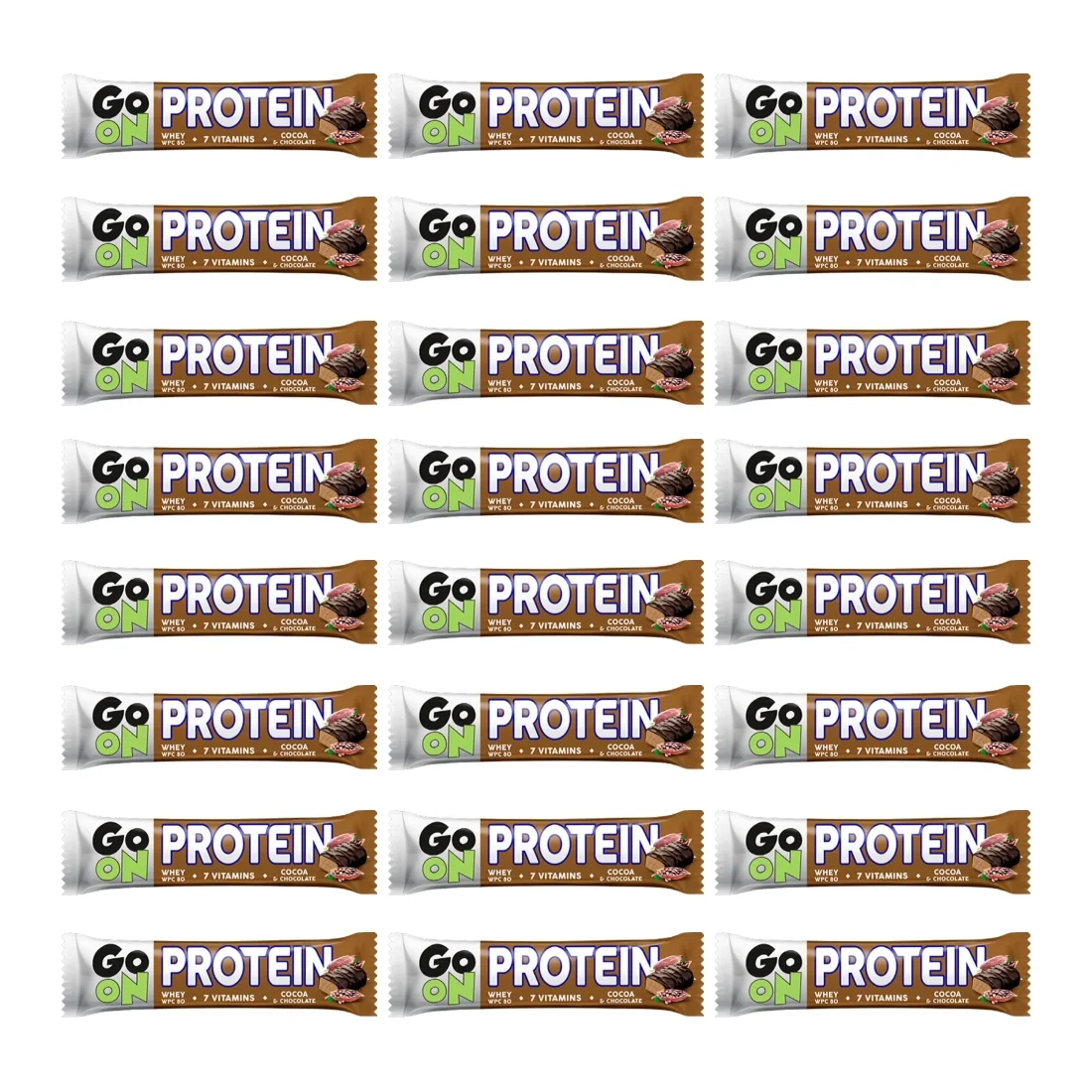 Φωτογραφία προϊόντος: Go On Nutrition Whey Μπάρα Πρωτεΐνης Κακάο & Σοκολάτα • Go On • Mega Combo 24τμχ