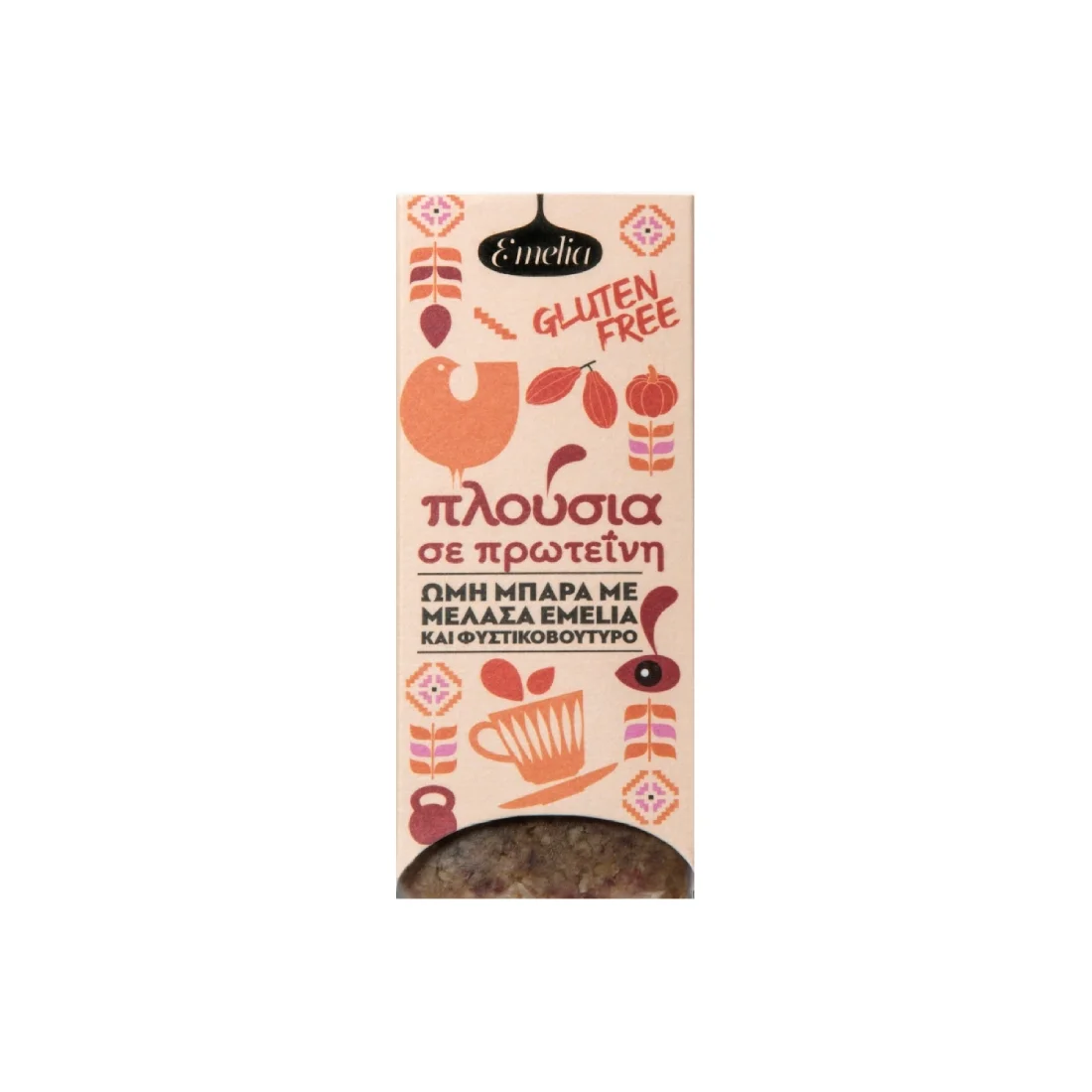 Φωτογραφία προϊόντος: Emelia Fine Foods Μπάρα με Μελάσα & Φυστικοβούτυρο • Emelia • 45γρ