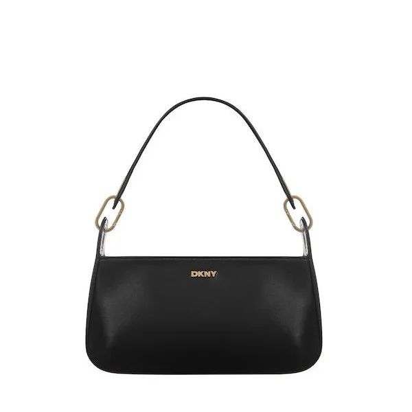 Φωτογραφία προϊόντος: DKNY Belen Leather Shoulder Handbag Black/Gold R44EKI56-BGD