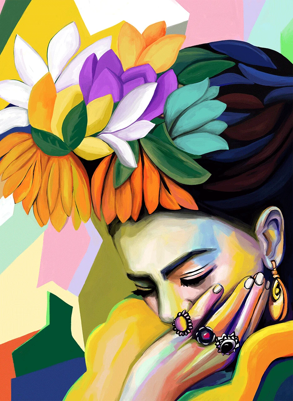 Φωτογραφία προϊόντος: Πίνακας σε καμβά Frida Flower Girl