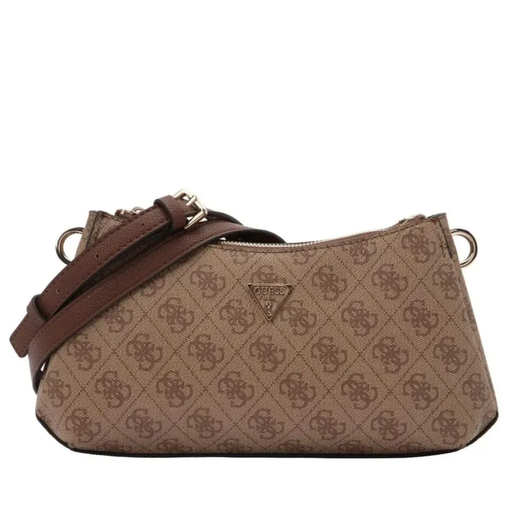 Φωτογραφία προϊόντος: Guess Noelle II Mini 3 Comp Shoulder & Xbody Τσάντα Γυναικεία Latte Logo BG9672730