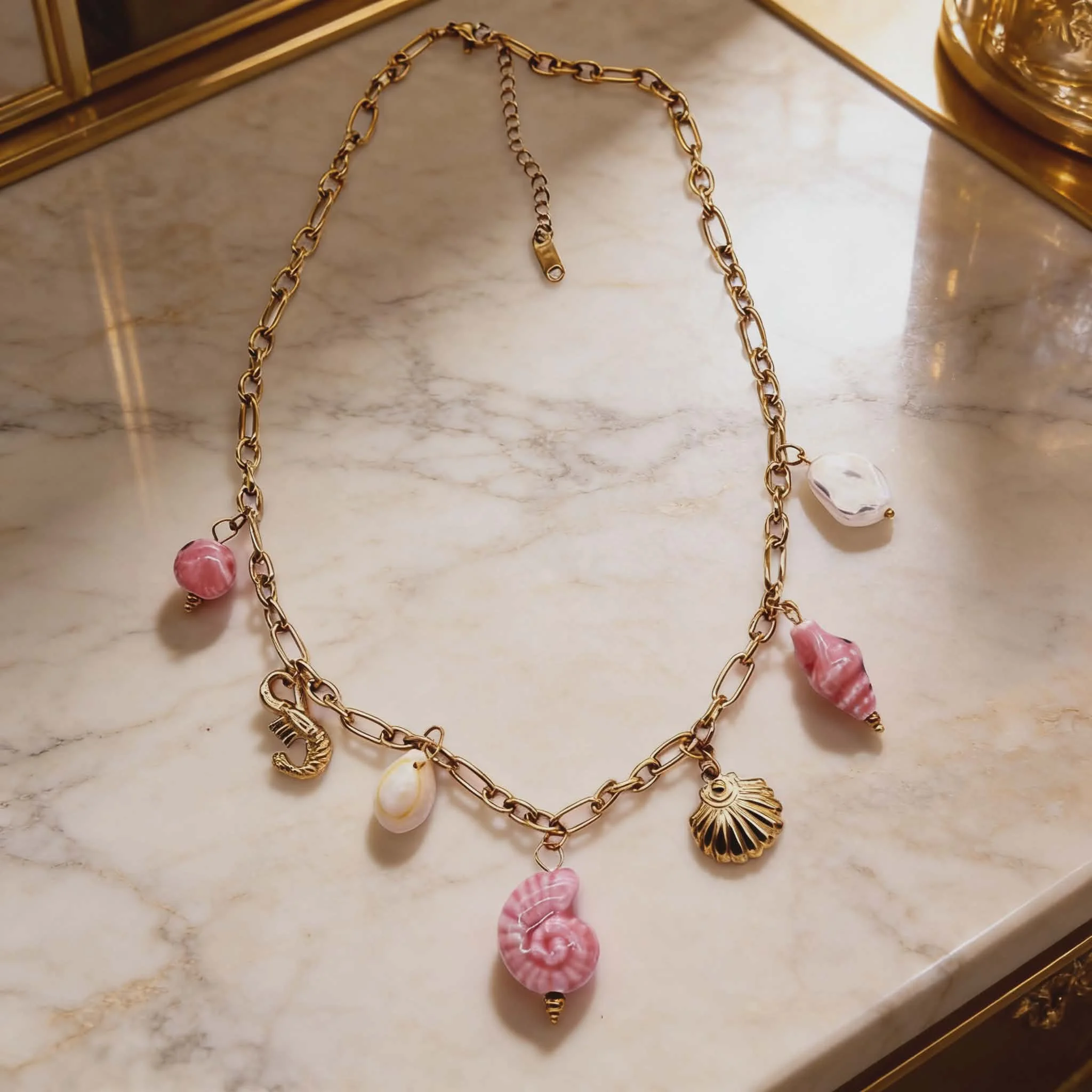Φωτογραφία προϊόντος: LAVORE Pink Shells Charm Necklace