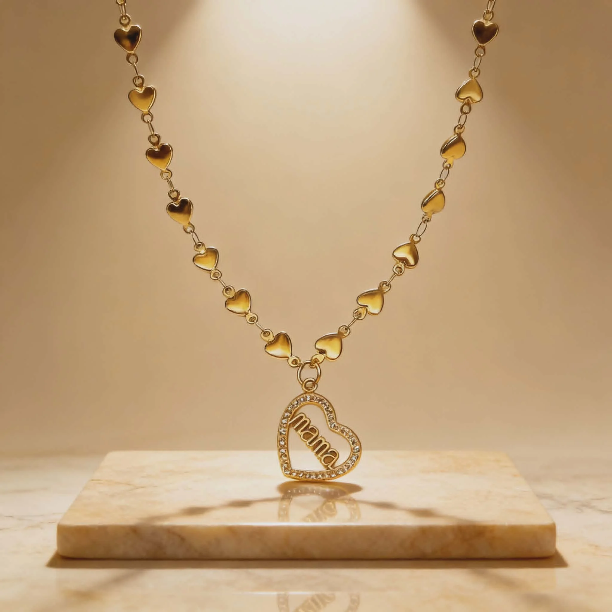 Φωτογραφία προϊόντος: LAVORE Mama Heart Chain Necklace – Gold