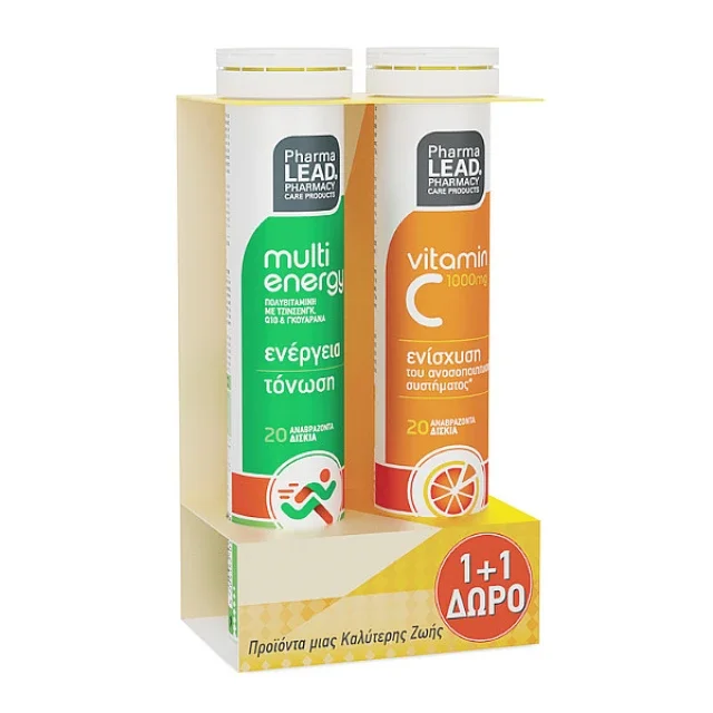 Φωτογραφία προϊόντος: Pharmalead Multi Energy 20 αναβ. δισκία + Vitamin C 1000mg 20 αναβ. δισκία