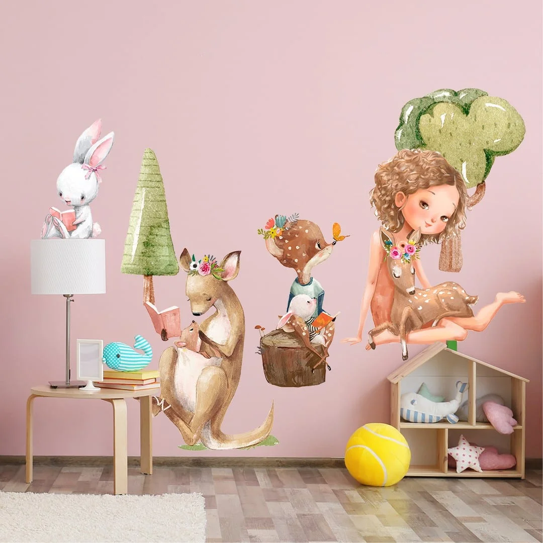 Φωτογραφία προϊόντος: Θεματικό Αυτοκόλλητο Τοίχου - Το Κορίτσι Στο Δάσος