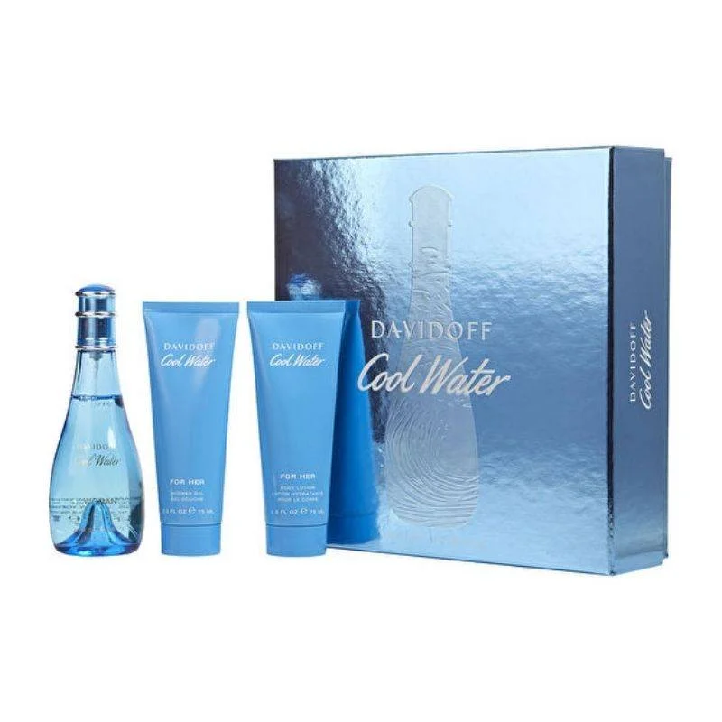 Φωτογραφία προϊόντος: Davidoff Cool Water Women Gift Set Άρωμα EDT 100ml, Γαλάκτωμα 75ml + Αφροντούς 75ml