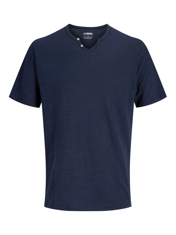 Φωτογραφία προϊόντος: JJREBEL JREBWINDOM SPLIT NECK SS TEE - ΜΠΛΕ-12290637-NAVY BLAZER-237