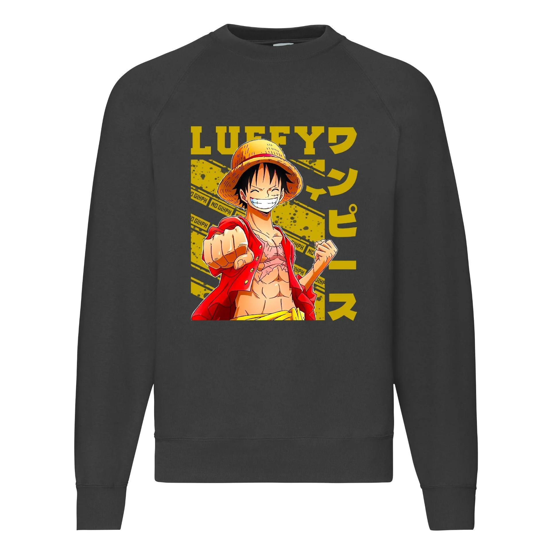 Φωτογραφία προϊόντος: Φούτερ Sweatshirt sweater Monkey D. Luffy no2 Original Fruit of the loom 80% βαμβάκι
