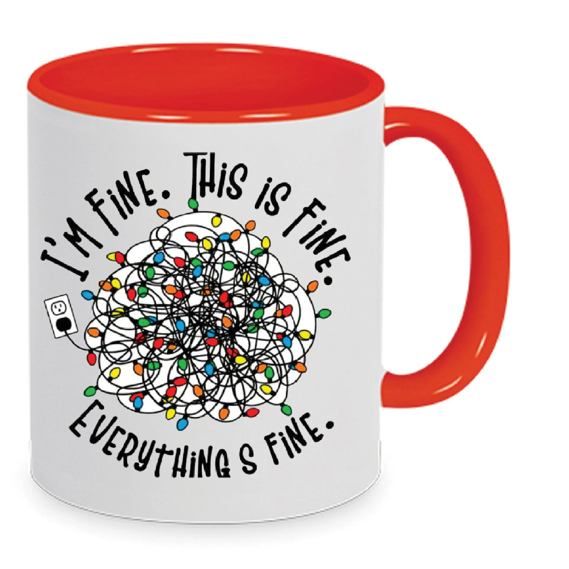 Φωτογραφία προϊόντος: Ross Friends tv I am fine everything is fine Christmas mug Χριστουγεννιάτικη κούπα no125 330ml