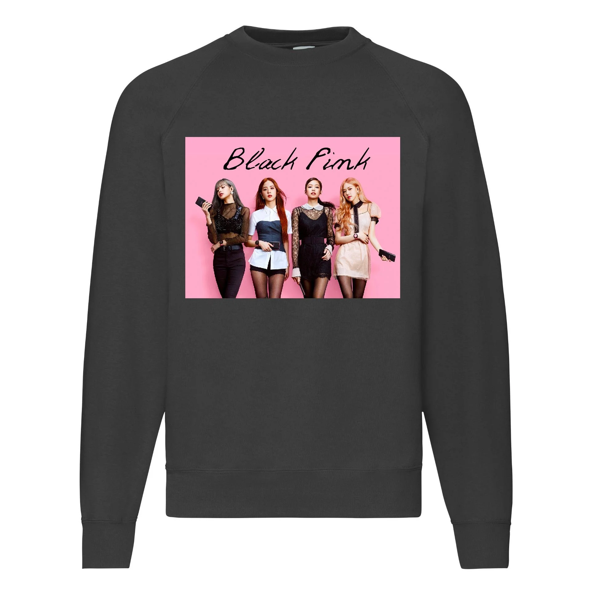Φωτογραφία προϊόντος: Φούτερ Sweatshirt Black Pink no21 Original Fruit of the loom 80% βαμβάκι