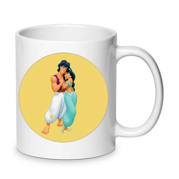 Φωτογραφία προϊόντος: Aladdin and Yasmine mug Αλαντίν και Γιασμίν κούπα no2 Αγίου Βαλεντίνου κεραμική 330ml