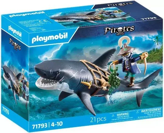 Φωτογραφία προϊόντος: Playmobil Pirates Πειρατής Με Γιγαντιαίο Καρχαρία για 4-10 ετών