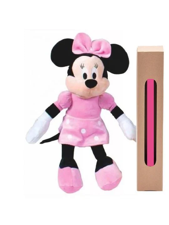 Φωτογραφία προϊόντος: Minnie Mouse Λούτρινο αρκουδάκι 28cm Αυθεντικό και δώρο λαμπάδα