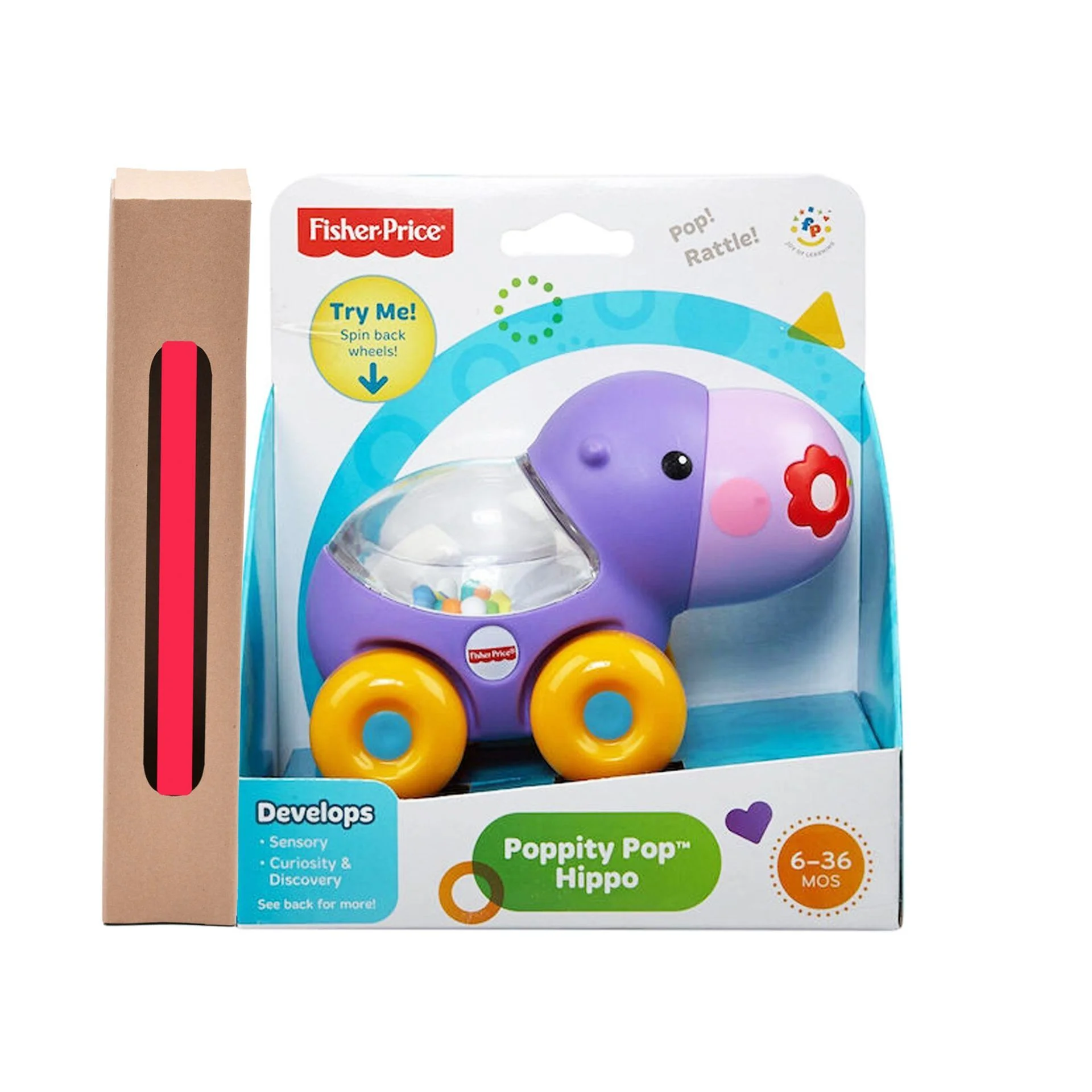 Φωτογραφία προϊόντος: Fisher Price Poppity Pop Animals Hippo με Ήχους για 6+ Μηνών και δώρο λαμπάδα
