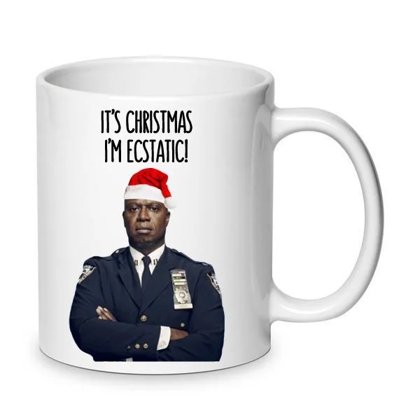 Φωτογραφία προϊόντος: Brooklyn Nine - nine christmas mug κούπα χριστουγεννιάτικη no12 κεραμική 330ml ecstatic Captain Holt