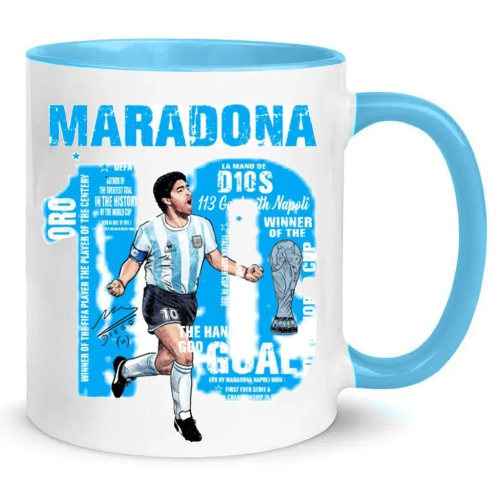 Φωτογραφία προϊόντος: Diego Maradona Κούπα 330ml κεραμική no1 λευκή γαλάζια