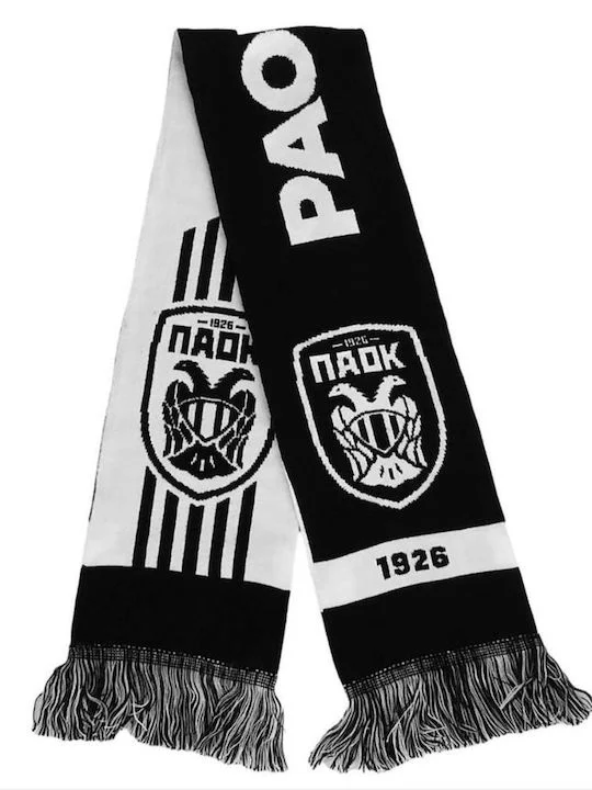 Φωτογραφία προϊόντος: Paok Fc Ανδρικό Κασκόλ Μαύρο ΠΑΟΚ