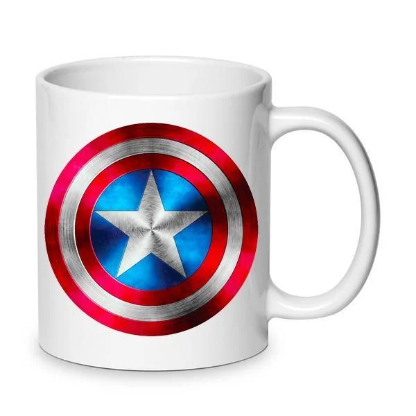 Φωτογραφία προϊόντος: Κούπα Κεραμική Captain America shield Avengers 330ml Mug No6 λευκή