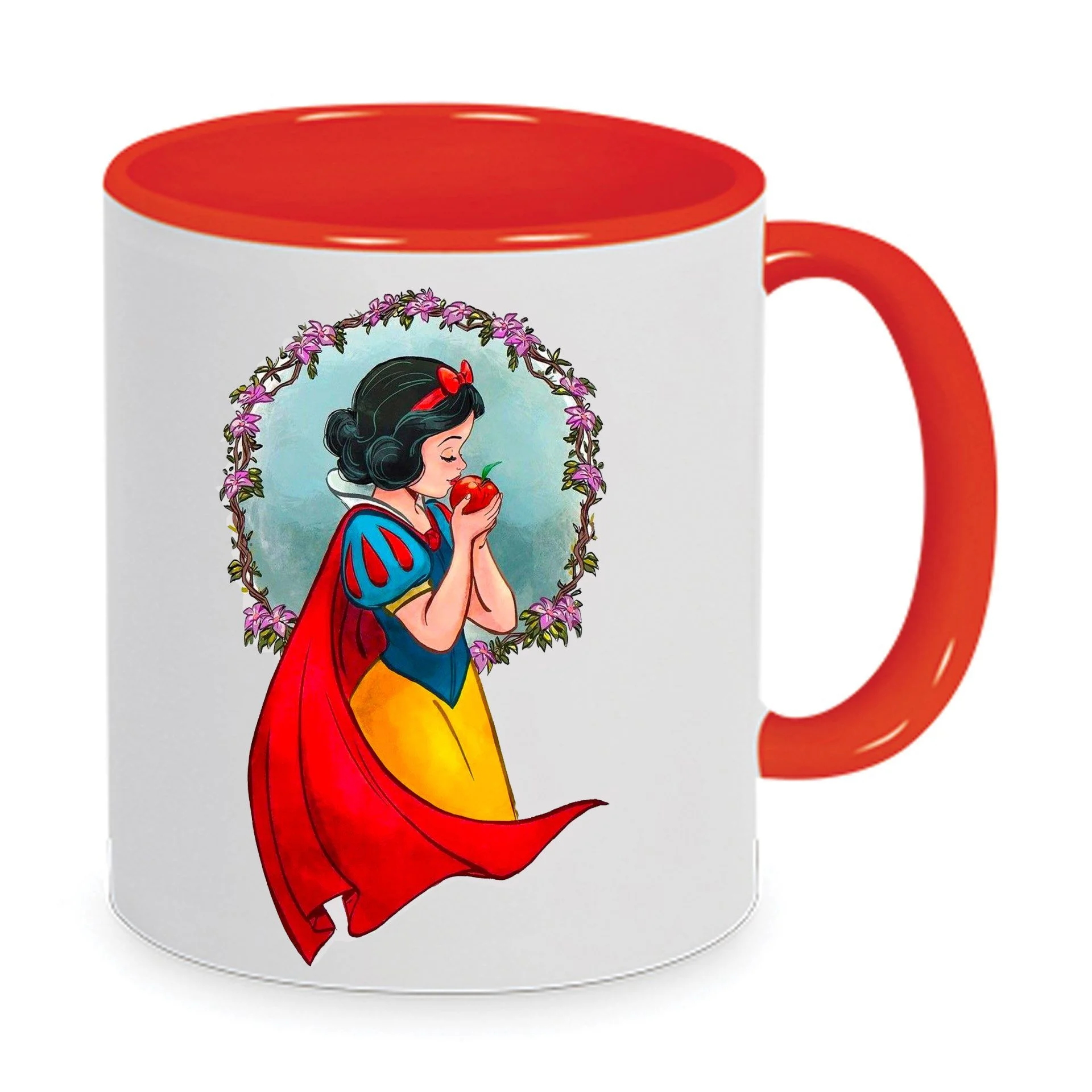 Φωτογραφία προϊόντος: Snowhite Mug Η Χιονάτη Κούπα No6 Κεραμική 330ml λευκή κόκκινη