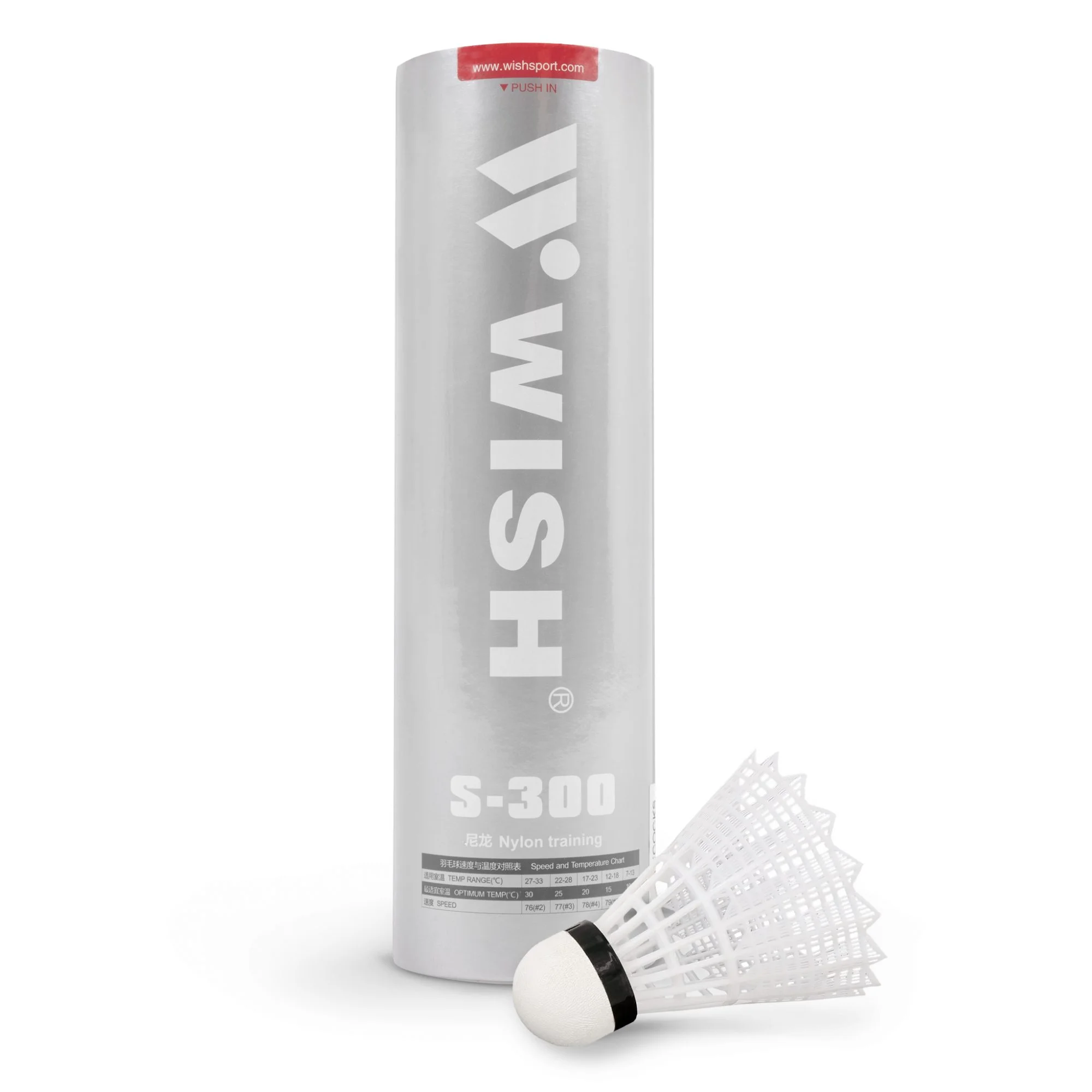 Φωτογραφία προϊόντος: Wish Μπαλάκια Badminton Nylon Shuttlecock S-300 6 τμχ. (42071)