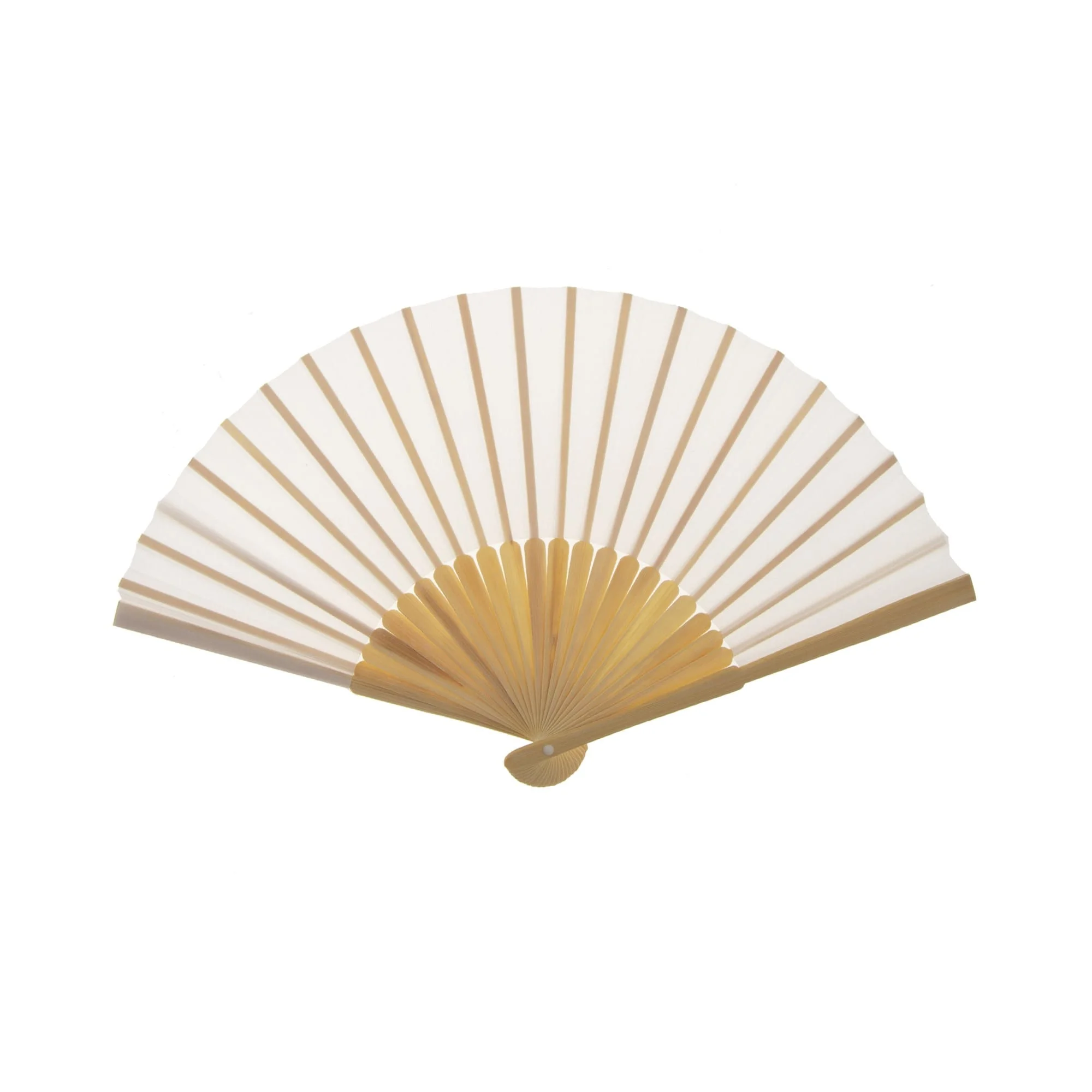Φωτογραφία προϊόντος: OEM Βεντάλια μπαμπού (bamboo) Out Of The Blue μονόχρωμη 37x21 εκ. 1 τεμ. Άσπρο