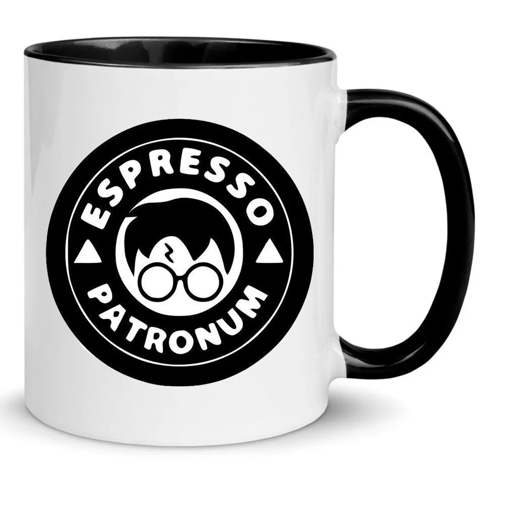 Φωτογραφία προϊόντος: Harry Potter mug Χάρι Πότερ κούπα no25 κεραμική 330ml λευκή μαυρη Espresso patronum