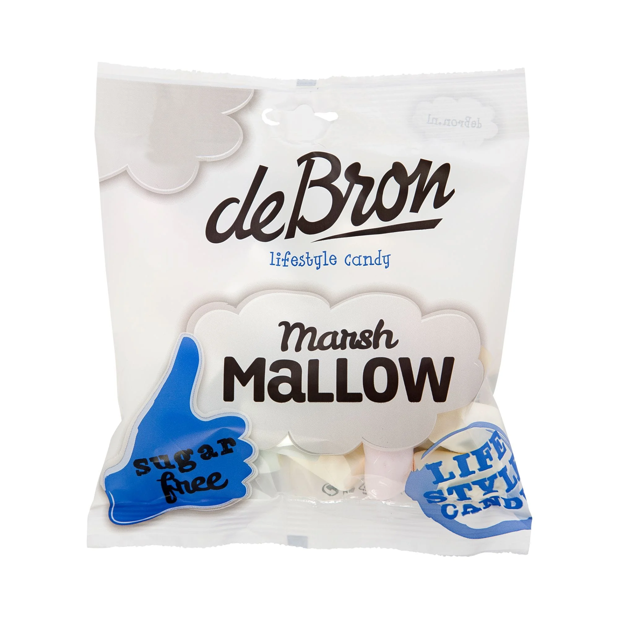 Φωτογραφία προϊόντος: Μαρσμέλλοουζ deBron Marsh Mallow χωρίς ζάχαρη 75 γρ.