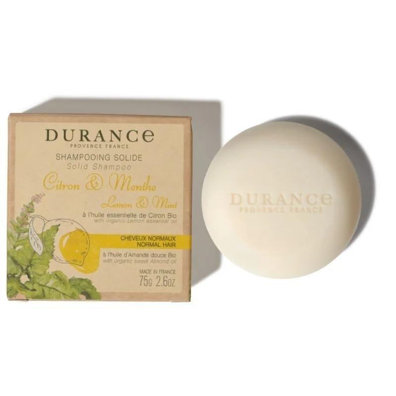 Φωτογραφία προϊόντος: DURANCE Essentiels Solid Shampoo Στερεό σαμπουάν για Κανονικά Μαλλιά – Λεμόνι + Μέντα 75g