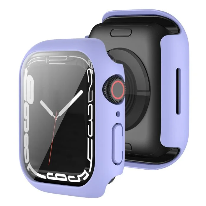 Φωτογραφία προϊόντος: 2-in-1 Hard Frame Violet + Tempered Glass Apple Watch 41mm