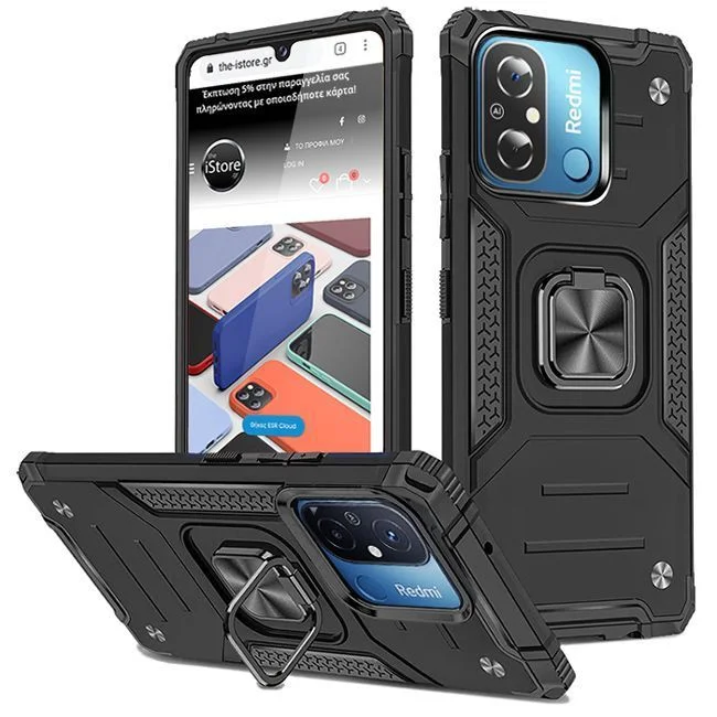 Φωτογραφία προϊόντος: Θήκη Armor Ringstand Black Xiaomi Redmi 12C