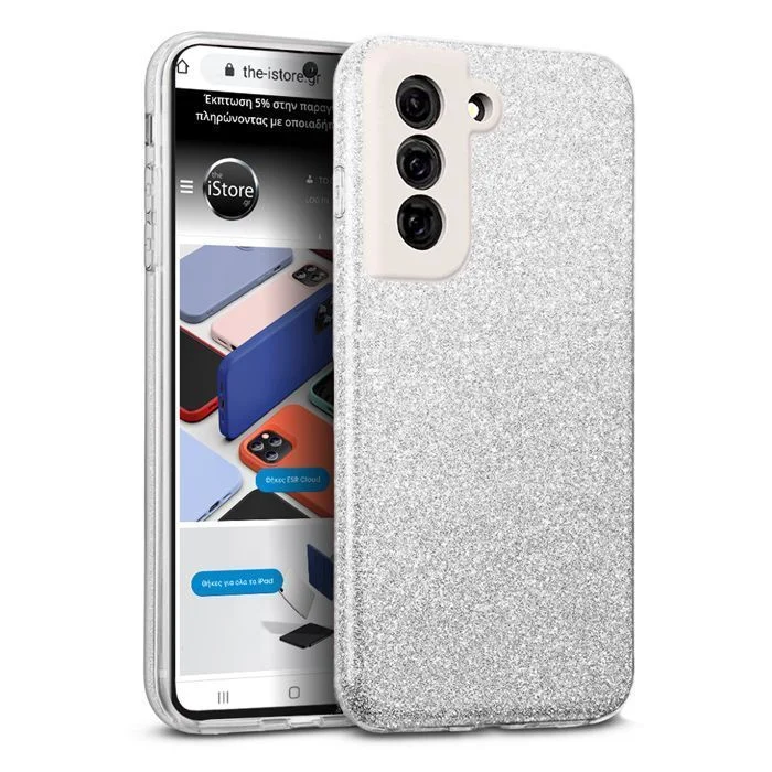 Φωτογραφία προϊόντος: Hybrid Strass Silver Case Samsung Galaxy S21 FE 5G